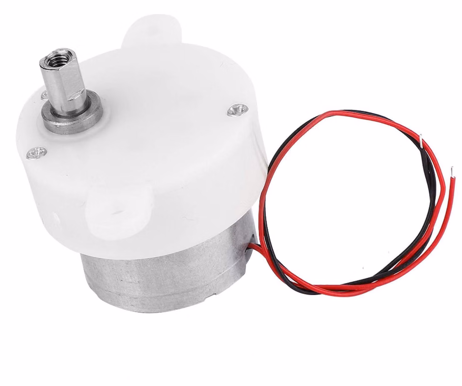 Motore a corrente continua a ingranaggi, 6V, 5 giri al minuto, in plastica, 0,2 W, dimensioni 3,2x3,5x4,5 cm