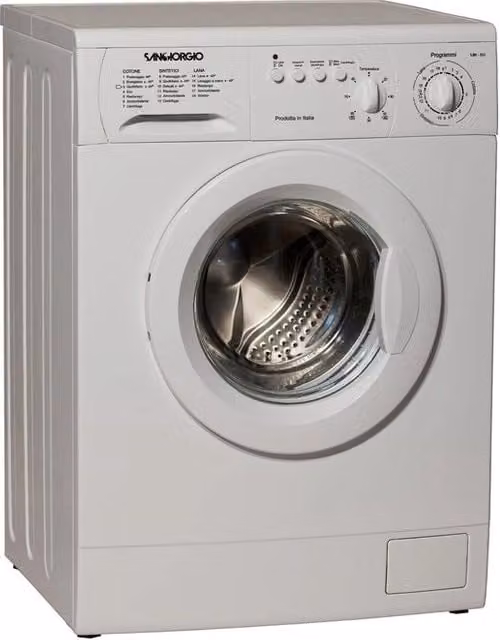 Lavatrice a carica frontale SanGiorgio S5510C da 7 kg, 1000 rpm, Classe D, colore Bianco, H 85 x L 59.5 x P 54 cm