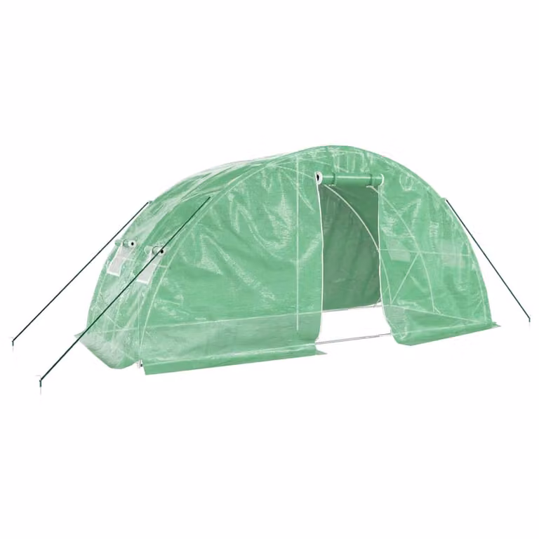 Serra con Telaio in Acciaio Verde 10 m² 5x2x2,3 m