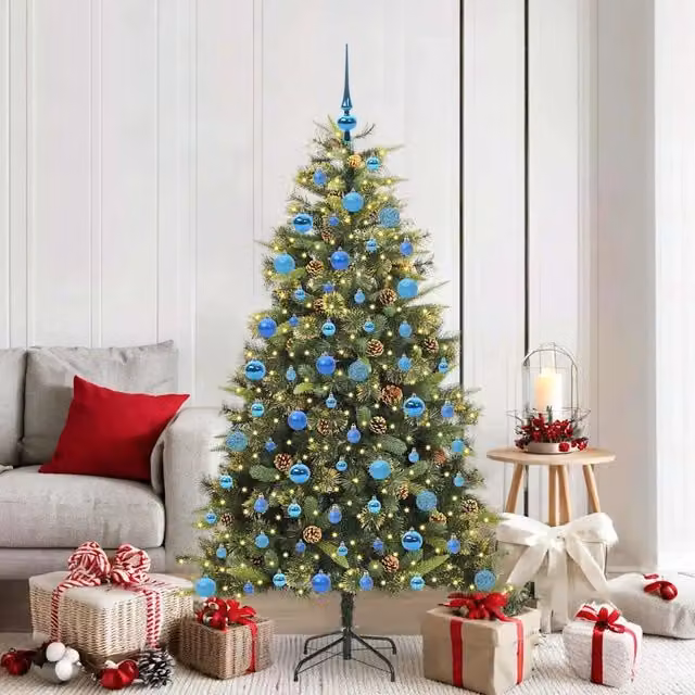 Albero di Natale artificiale moderno a forma di cono vidaXL, Verde, Altezza: 180 cm – 1