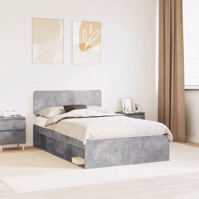Struttura del letto-Giroletto-Rete del Letto Calcestruzzo 120 x 200 cm Pino massello 617364