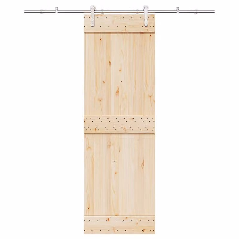 vidaXL Kit Binari per Porta Scorrevole in Acciaio Inossidabile Argento 183 cm
