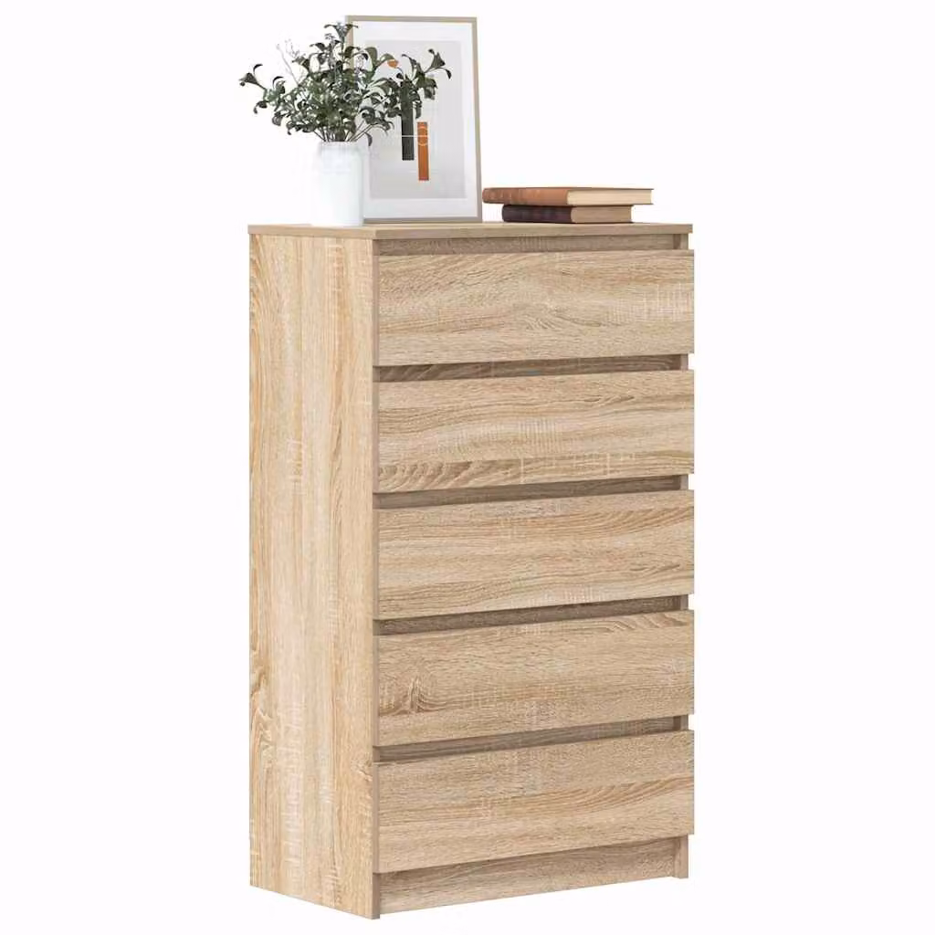 Cassettiera vidaXL in Legno Rovere Sonoma, Design Moderno, L 60 cm, P 36 cm, H 103 cm