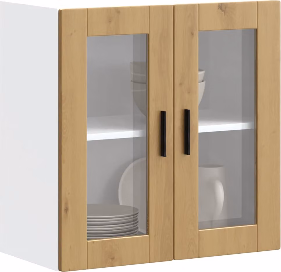 Pensile da Cucina con Porta in Vetro Porto Rovere Artigianale