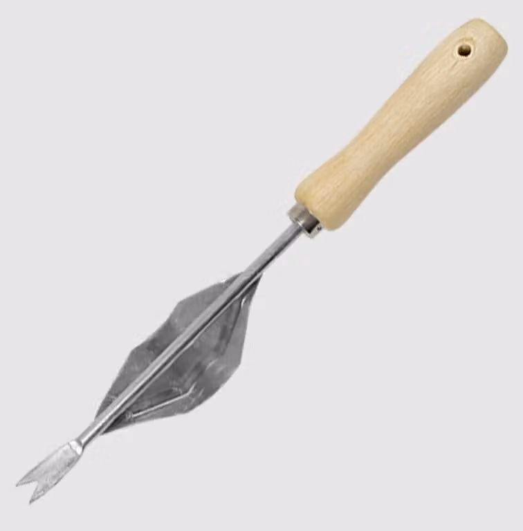 Greenmill sarchiatore in acciaio con supporto, manico in legno