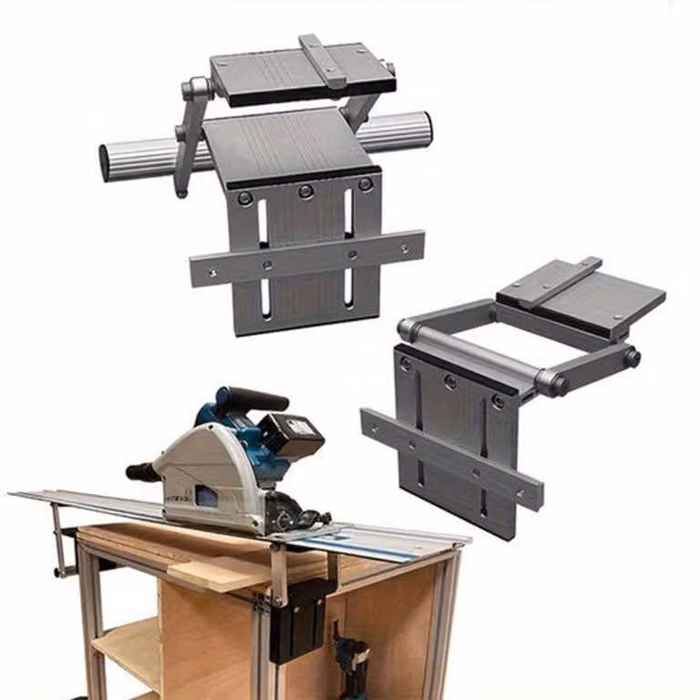 Guida per sega circolare - Regolazione dell'altezza - Taglio diritto - Alluminio - Lavorazione del legno