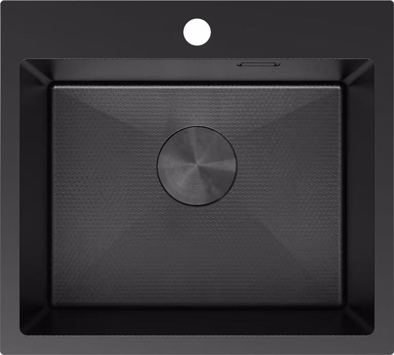 Mexen Solix lavello in acciaio inox 1 vasca 500 x 450 mm, nero HC - 6402501000-70HC