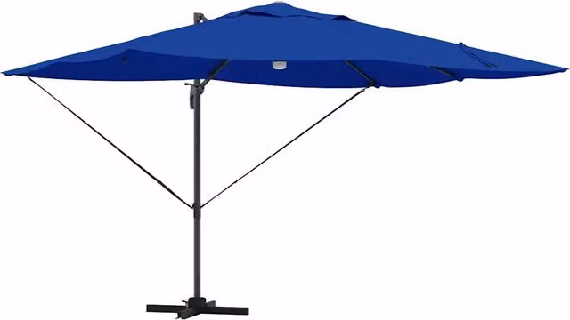 Ombrello | Parasolne Azzurro 351 x 250 x 253 cm Poliestere e Alluminio