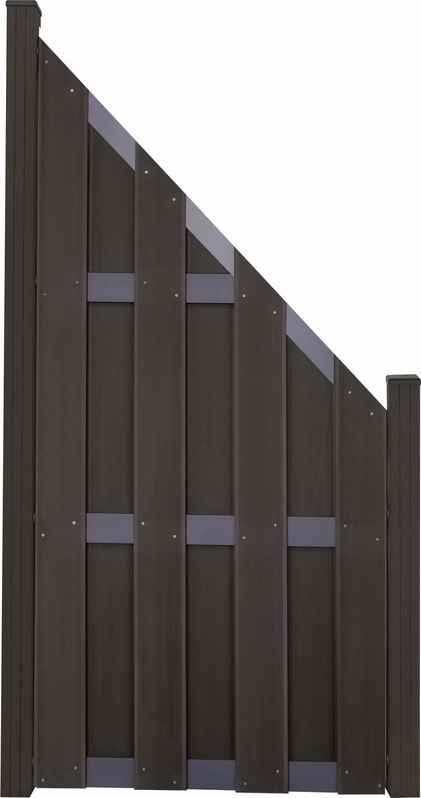 Recinzione prefabbricata GroJa smussata 84,3 x 180/90 x 3,2 cm Traverse antracite DB703
