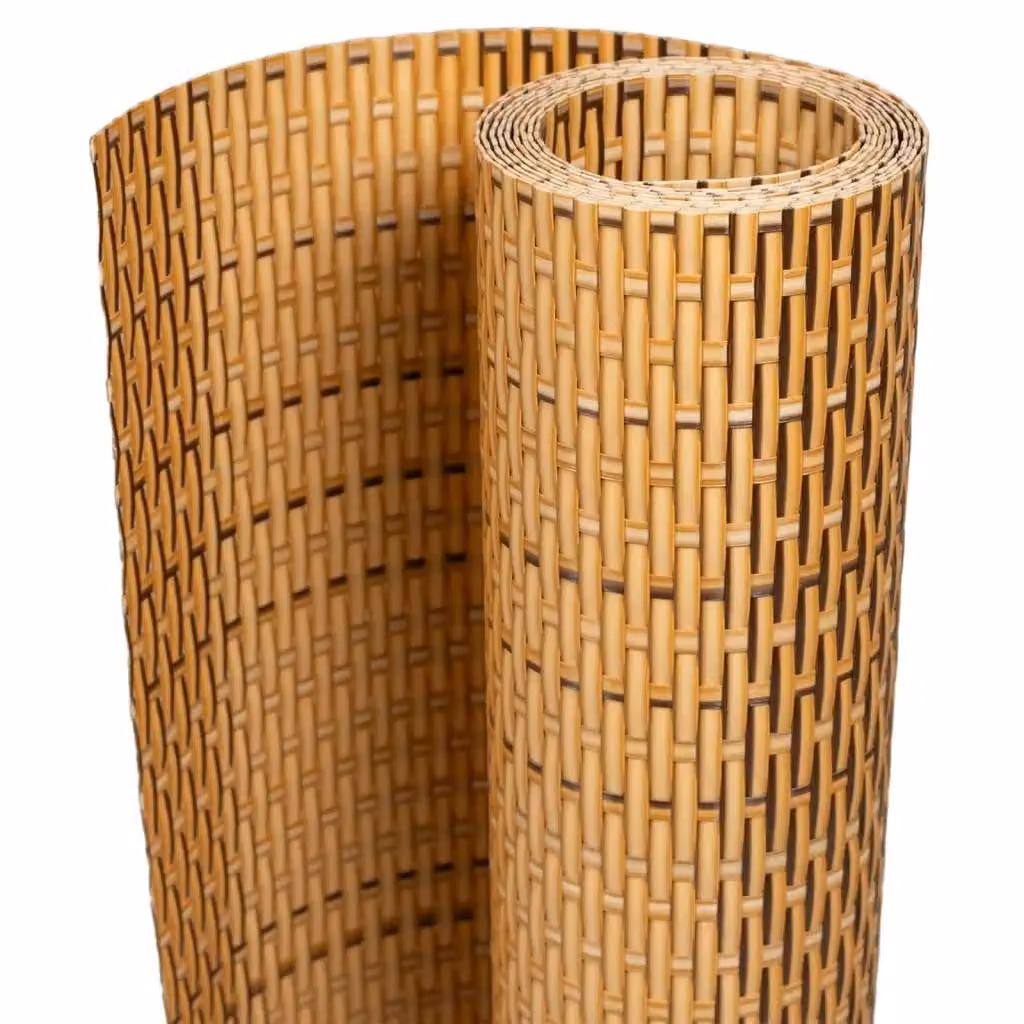 Paravento da balcone vidaXL in polyrattan marrone chiaro L: 1000 cm, H: 100 cm – 2