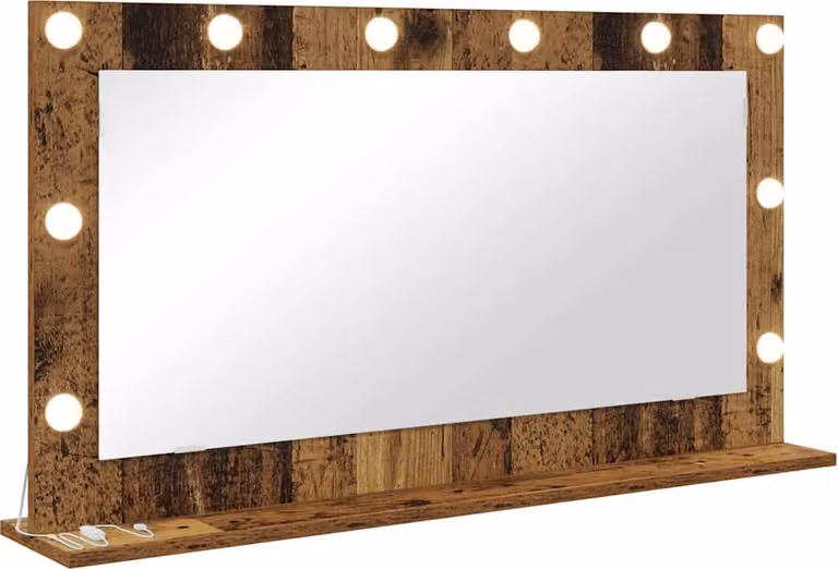 Specchio da Vanità Rettangolare Legno vecchio 100 x 55 x 18 cm