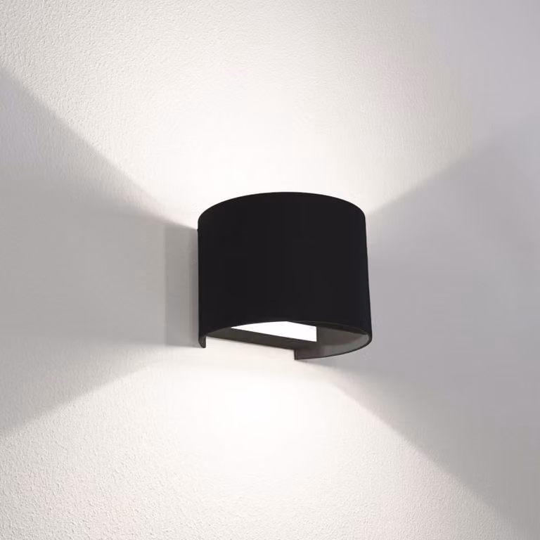 Applique da esterno CENTURY a LED, illuminazione verso l'alto/verso il basso, nera, 10 W, 2700/4000/6500 K, grado di protezione IP65