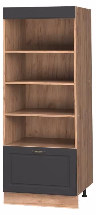 Scaffale da cucina Vicco Fame-Line Oro-antracite rustico/Rovere dorato 60 cm, Model 62231