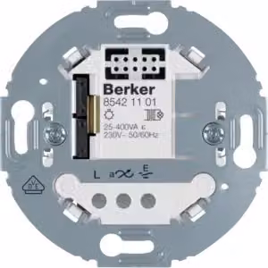 Berker 85421101 Dimmer a pulsante singolo (R, L), anello di supporto rotondo