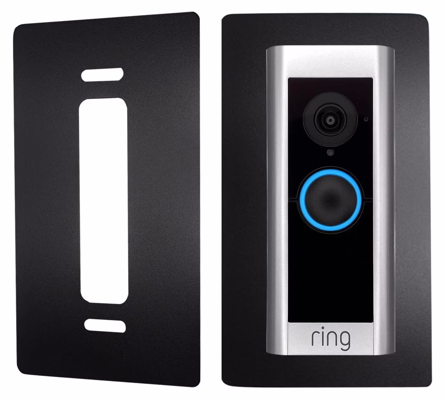 Telaio di copertura in acciaio inossidabile per citofono video Pro – supporto robusto e accessori (nero)