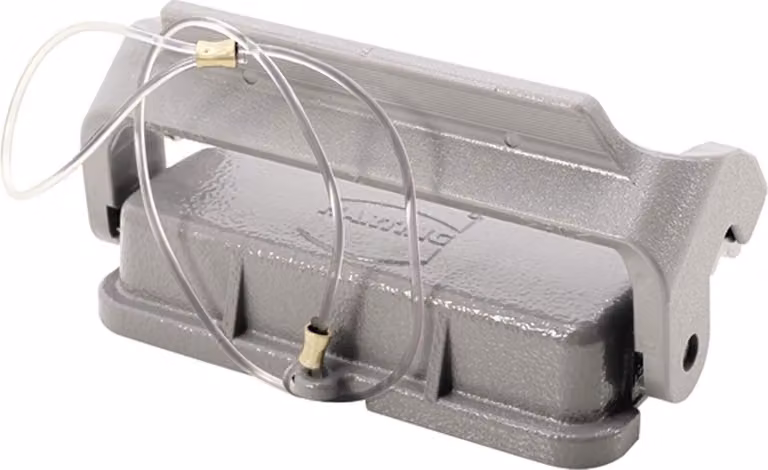 Cappuccio protettivo HARTING 16A in metallo con 1 staffa per parte superiore, dispositivo di sicurezza anti-perdita con anello grande, incl. 1 x Easy Lock