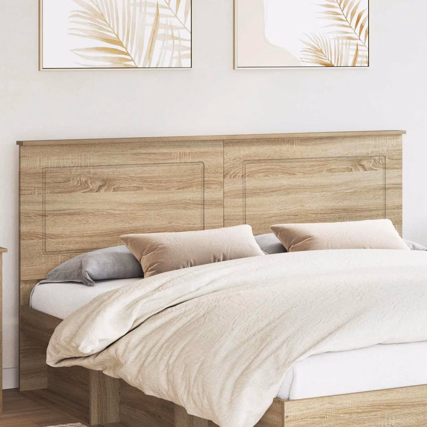 Testiera per letto vidaXL in legno ingegnerizzato Rovere Sonoma, colore marrone, L: 100 cm