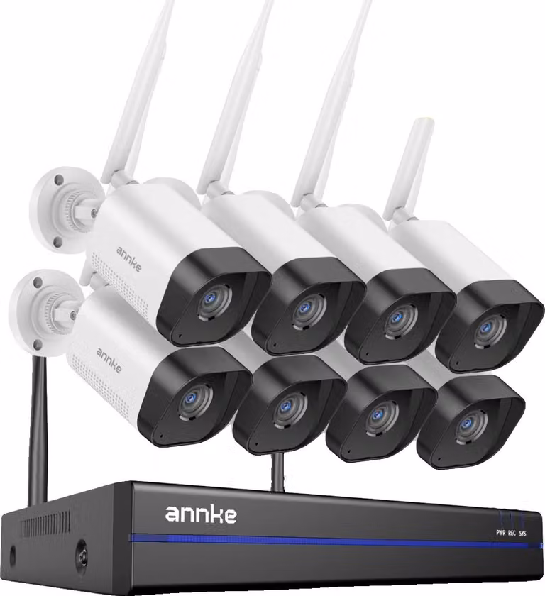 Sistema CCTV wireless, risoluzione 1080P, capacità di visione notturna, telecamera 8pcs, Nessuno
