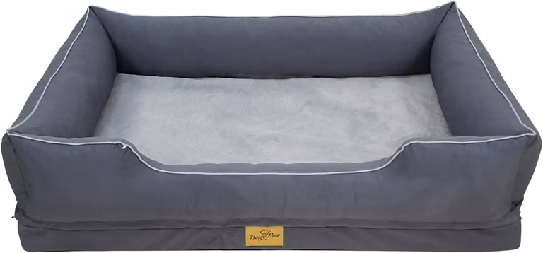 Cuccia ortopedica per cani di grossa taglia, dimensioni 94,5 x 67 x 19,5 cm, divano per cani con bordo rialzato, imbottitura in schiuma, cuccia a grotta per cani, in peluche
