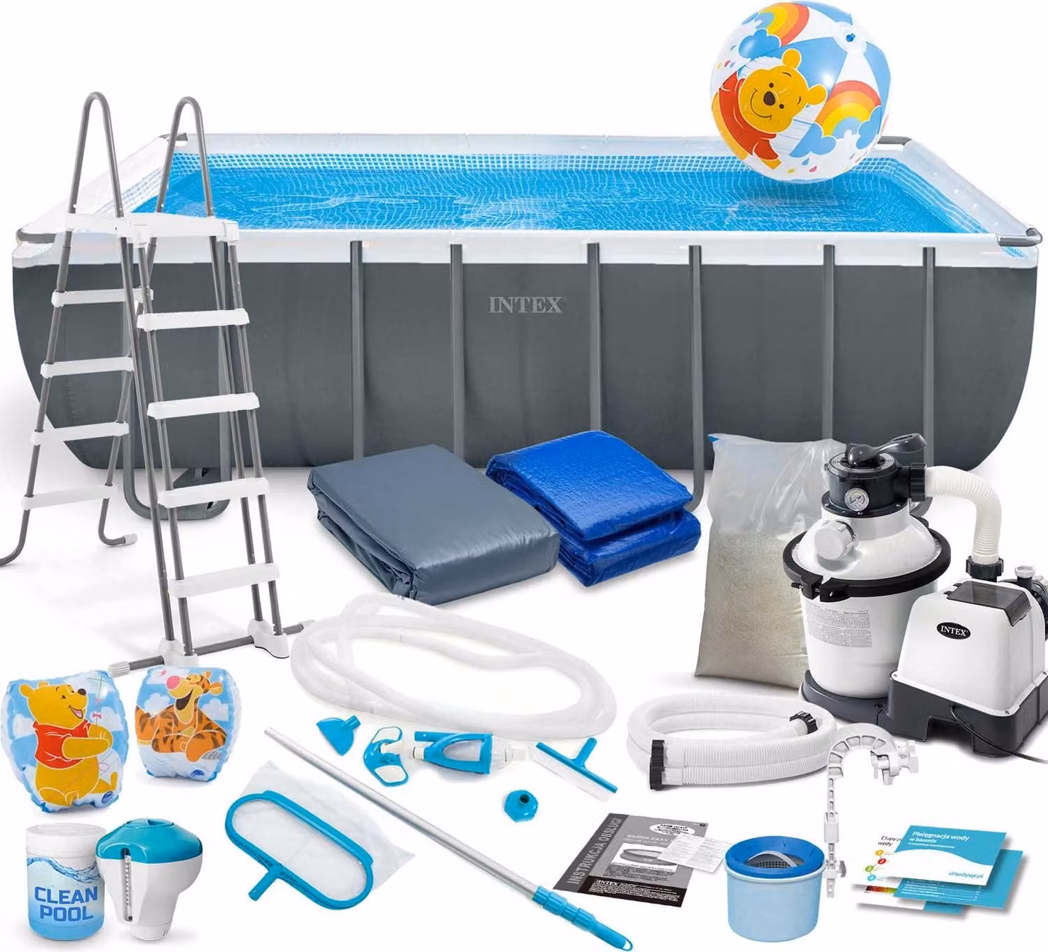 Telaio da giardino per piscina 549 x 274 x 132 cm 21in1 INTEX 26356