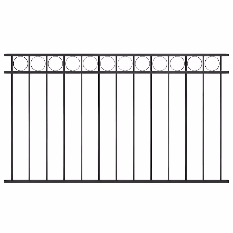 Pannello di recinzione ASSEN vidaXL in acciaio nero L: 163 cm, H: 80 cm