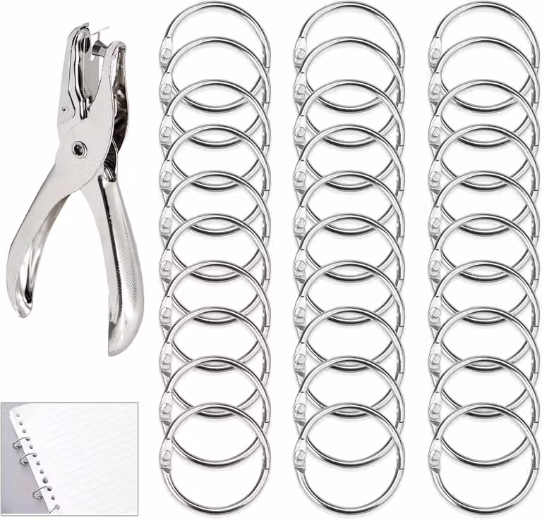 30 anelli per rilegatura con foratrice - 20 mm - Anelli per rilegatura