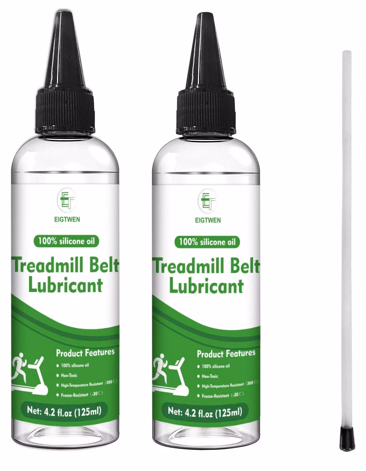 Olio per tapis roulant, 100% silicone, 2 flaconi da 125 ml, resistente al calore, specifico per tapis roulant