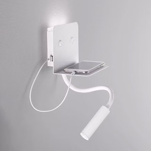 Applique Moderna Perenz Level in Metallo Bianco con LED da 6W 3000K Regolabile – 1