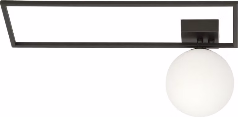 Lampada da soffitto Emibig 1xE14 40W IMAGO 1A NERO/OPAL 1130/1A