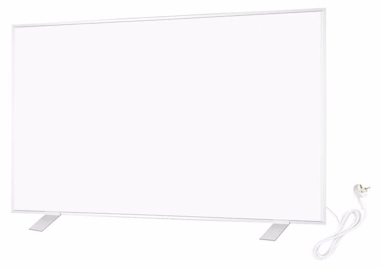 Pannello riscaldante a infrarossi da 600 W - Alluminio bianco - 60x90 cm - Pannello radiante ad alta efficienza energetica per interni