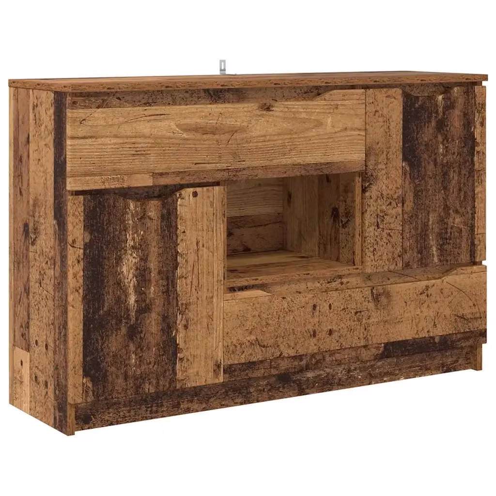 Credenza Buffet Moderna vidaXL in Legno Marrone con Finitura Lucida, L/P/H: 100 x 30 x 65,5 cm – 2