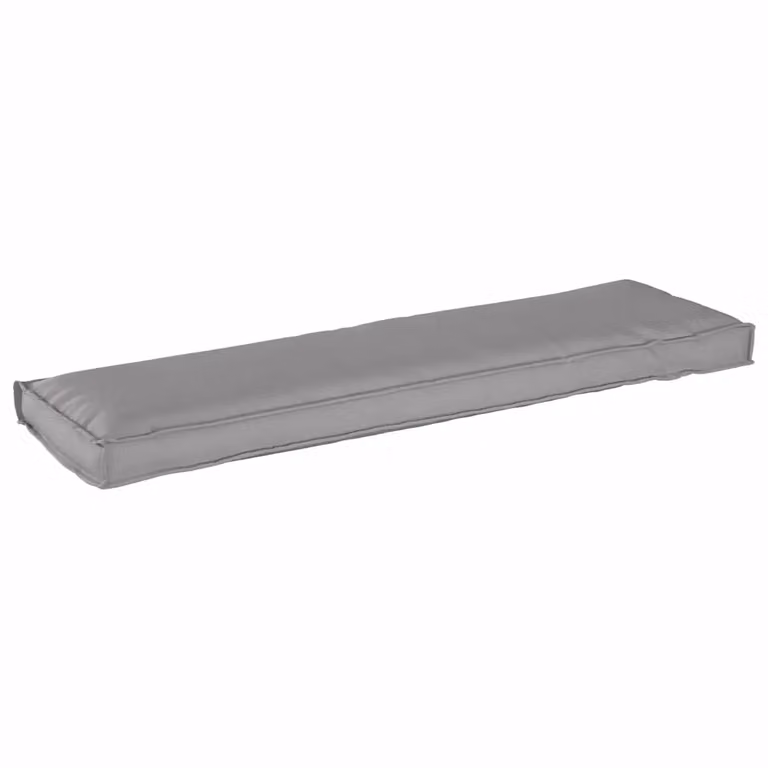 Cuscino vidaXL in tessuto Oxford grigio, idrorepellente, L 140 x P 40 x H 8 cm