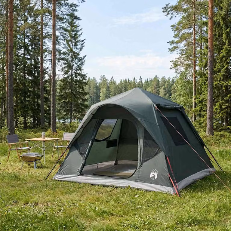 Tenda Istantanea vidaXL Verde militare L: 305 cm, P: 275 cm, H: 190 cm