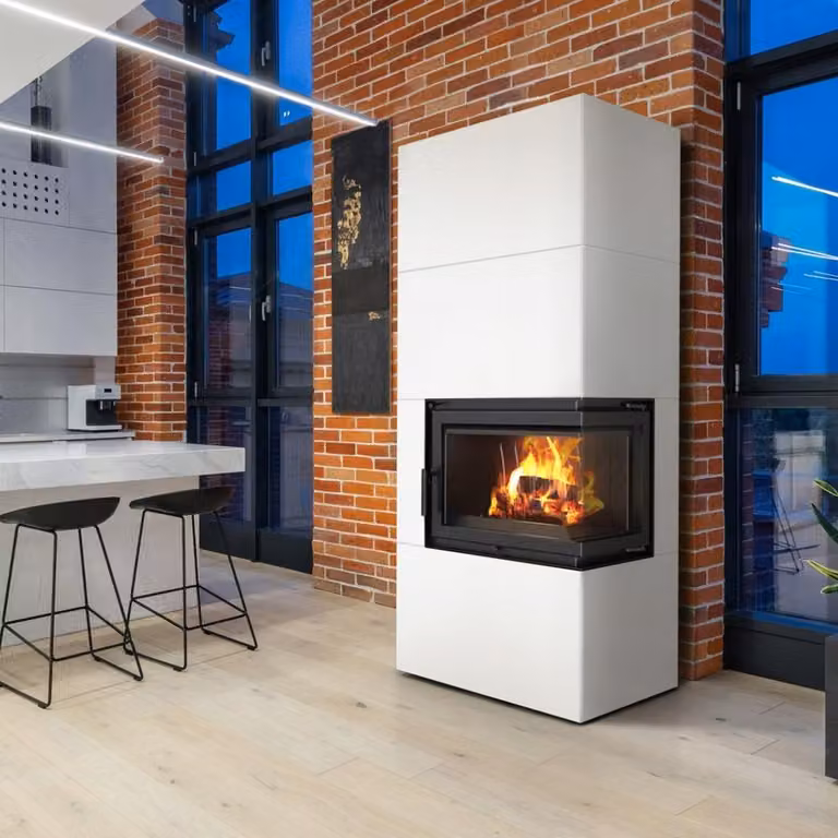 Focolare modulare 8 kW Ø 200 Bianco