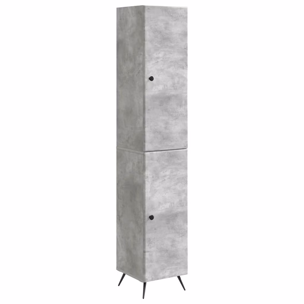 Set di 2 armadi a muro vidaXL in MDF grigio opaco con ante a battente e ripiani interni per soggiorno o ufficio in casa – 2