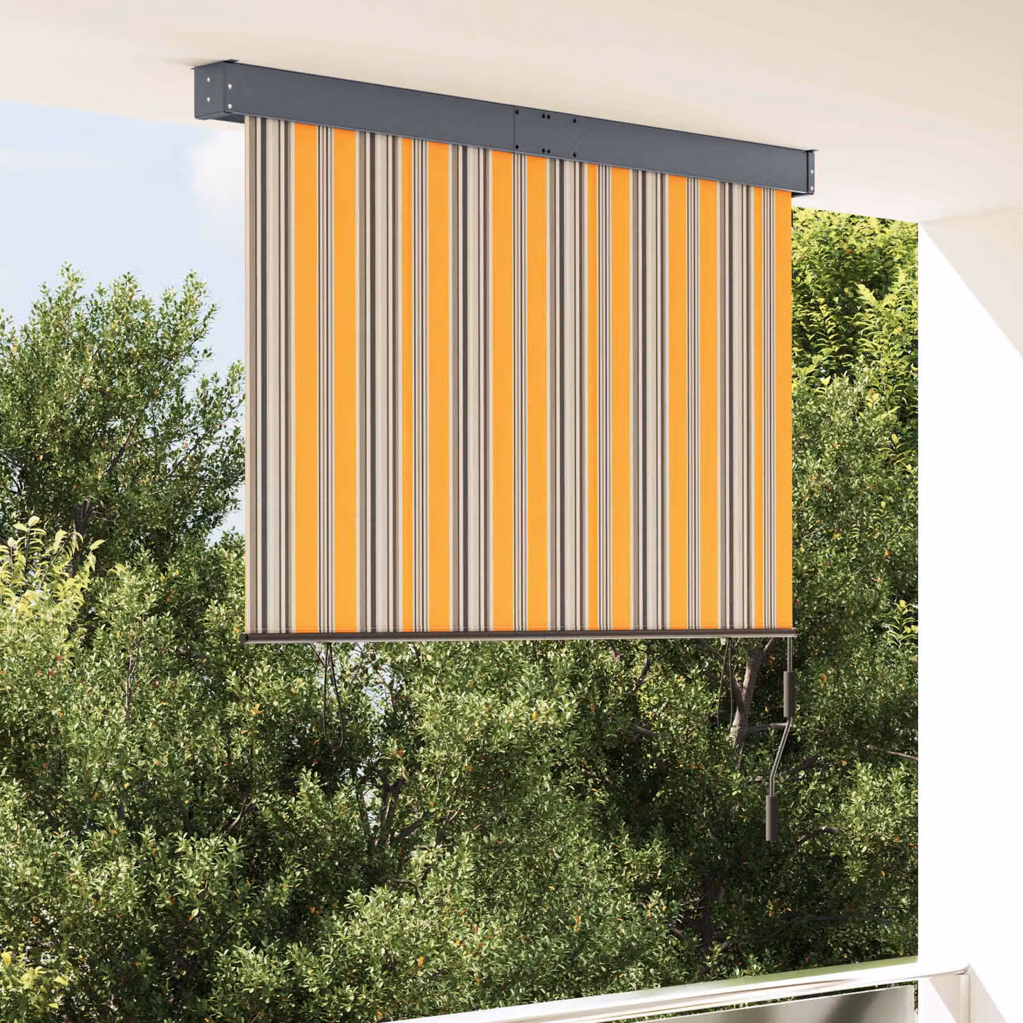 vidaXL Tenda a Rullo per Esterni 140x250 cm Giallo e Blu