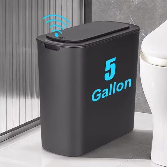 Vaso di Rifiuto Senza Contatto da 5 Galloni per Bagno con Sensore - Contenitore di Spazzatura Intelligente per Cucina e Camera da Letto