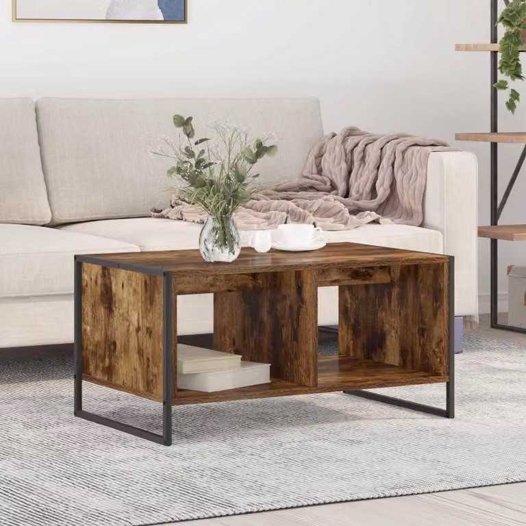 Maison Exclusive - Tavolino in legno affumicato 80 x 50 x 40 cm Materiale ligneo