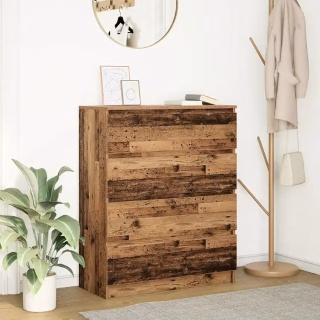 Credenza-Buffet-Armadio da cucina Legno Antico 80x35x99 cm in Legno Multistrato