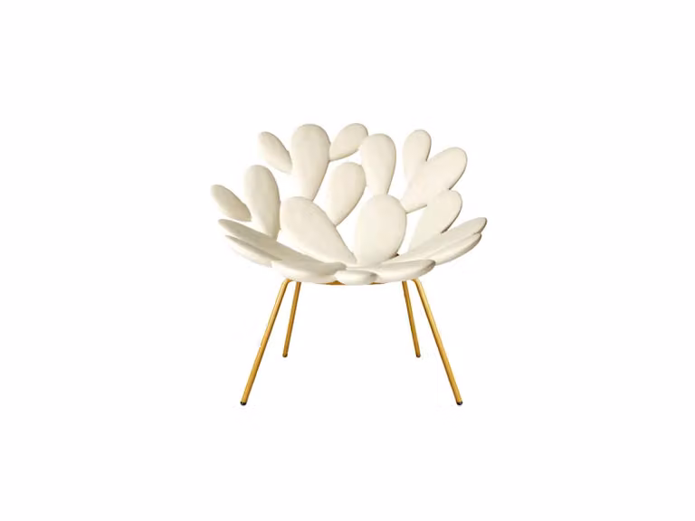 Filicudi Poltrona - Bianco / Ottone