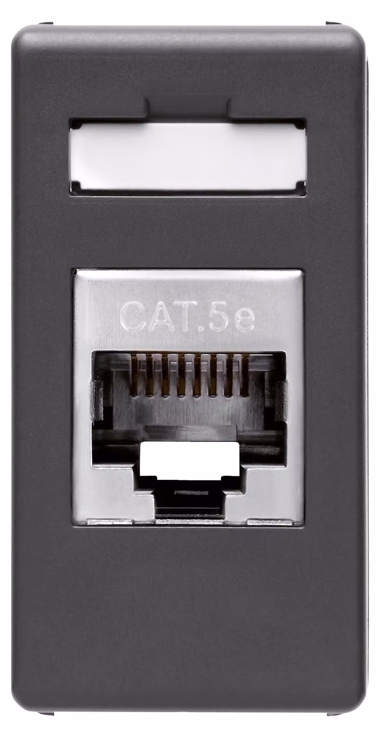 presa telefonica rj45 cat 5e 'sistem' utp - nero