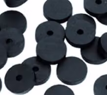 Set di 10 guarnizioni idrauliche in neoprene nero per rubinetti Idro Bric, misure assortite 3/8" e 1/2" – 1