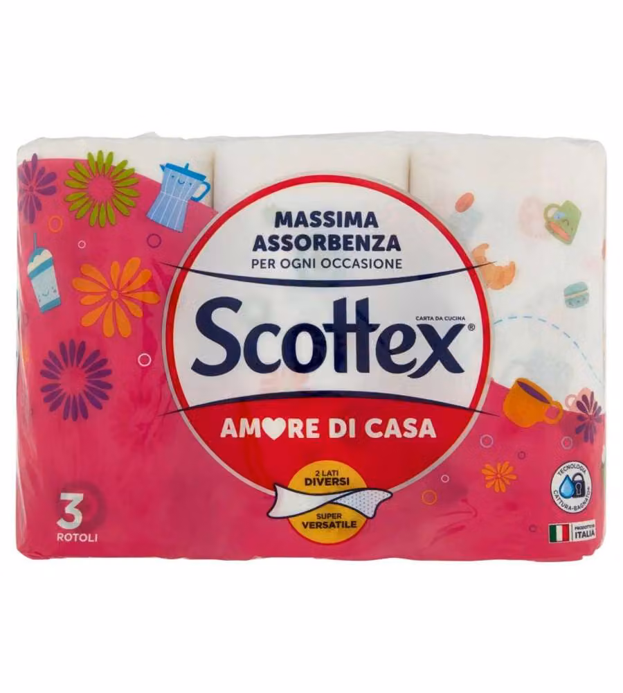 Scottex Amore di Casa Carta da Cucina Rotoli 3 pz