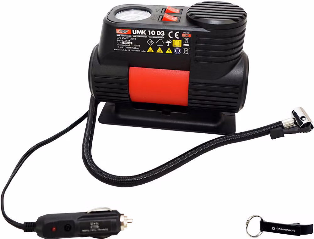 ULTIMATE SPEED® Mini 12 V Compressore d'aria UMK 10