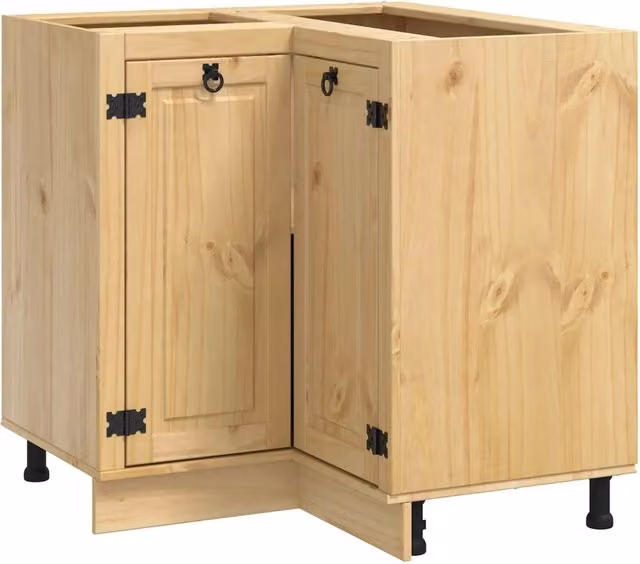 Pensile da cucina | Armadietto SKI Marrone Miele 80 x 80 x 81 cm Pino massello