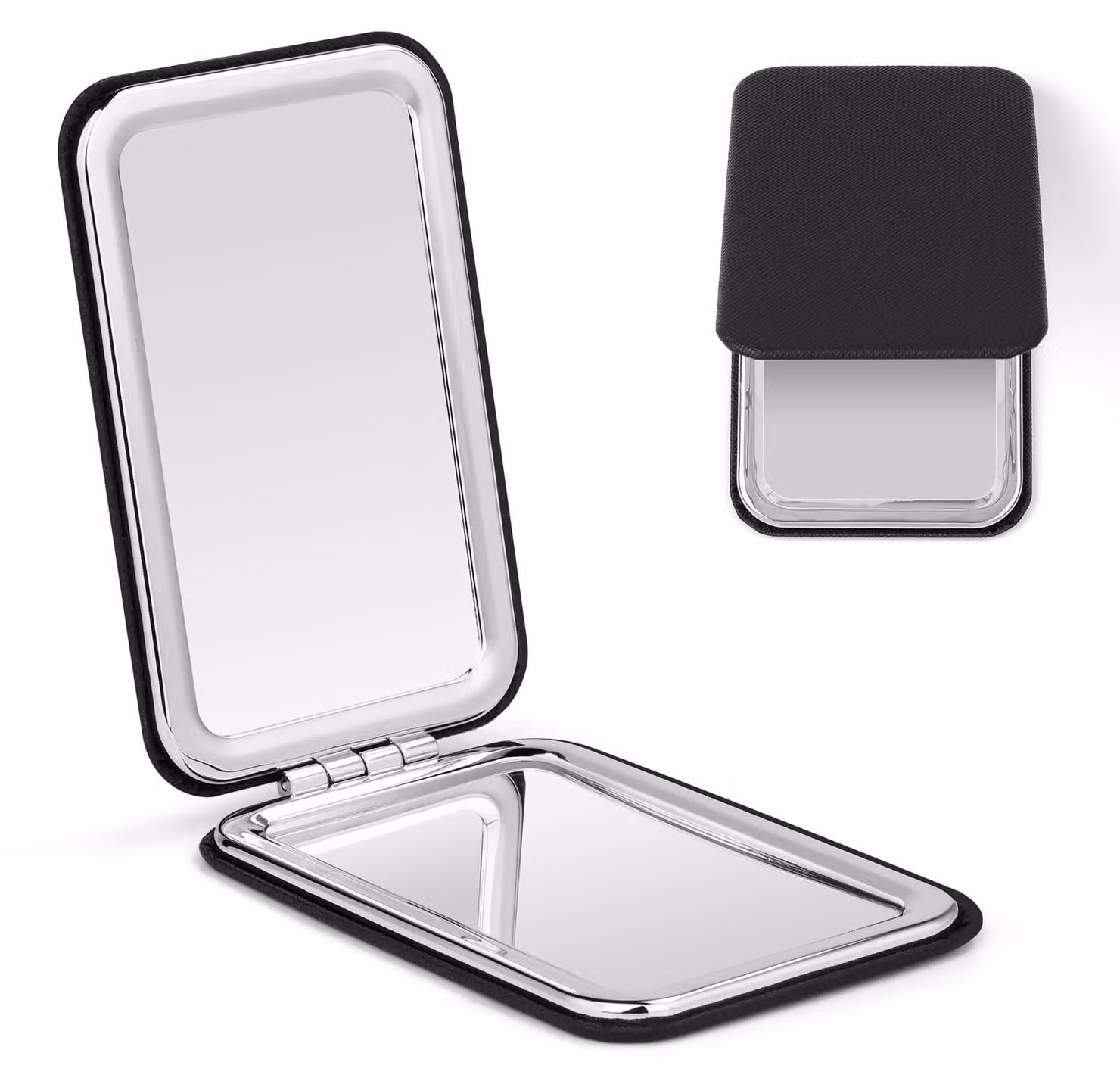 Specchio da trucco completo - Ingrandimento 2x - Colore nero