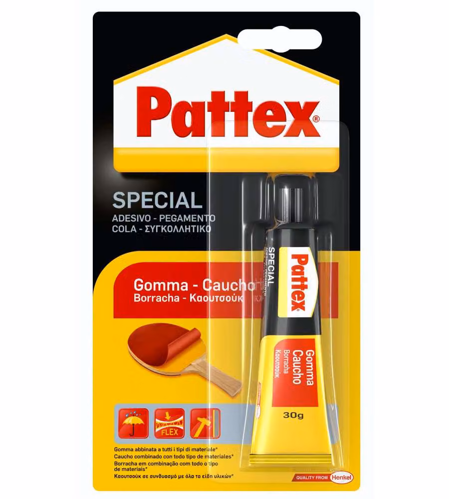 Pattex Adesivo per Gomma Trasparente 30 g – 1