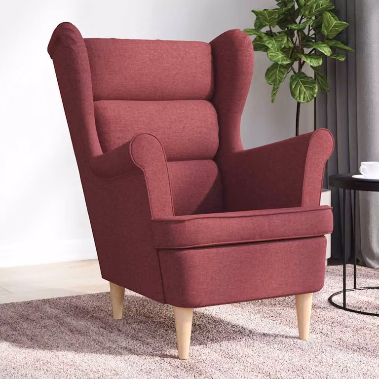 Maison Exclusive - Poltrona color vino, 74x84x100 cm, rivestita in tessuto