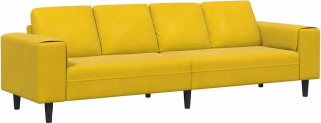 Divano | Divano da soggiorno | Sofa per Soggiorno Giallo 250 x 77 x 76 cm