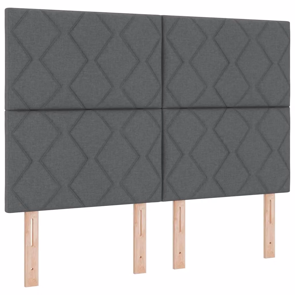 Letto a molla con illuminazione LED vidaXL in tessuto grigio, L 160 cm x P 200 cm – 2